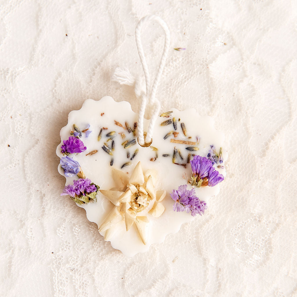 Small Aroma Wax Sachet Lotus Lavender Scent heart shape