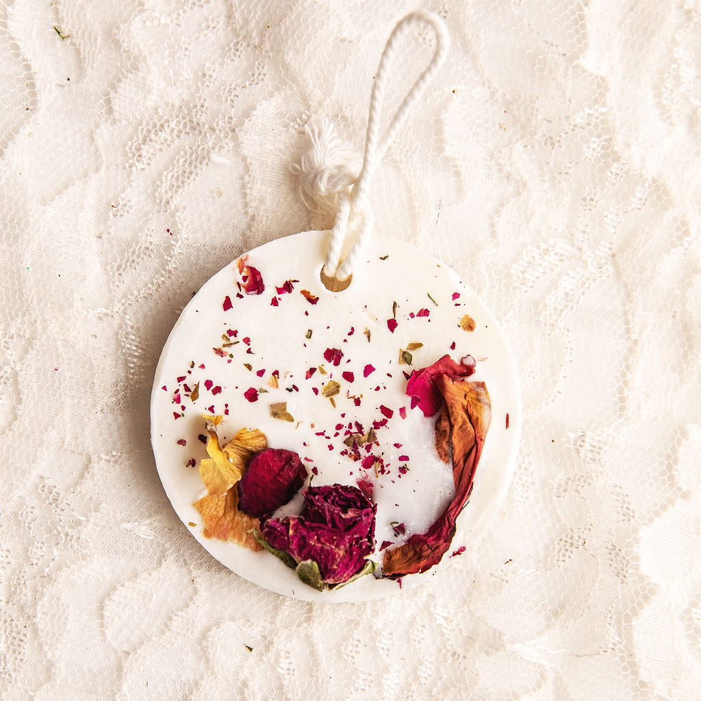 Small Aroma Wax Sachet Rose Blossom scent circle shape