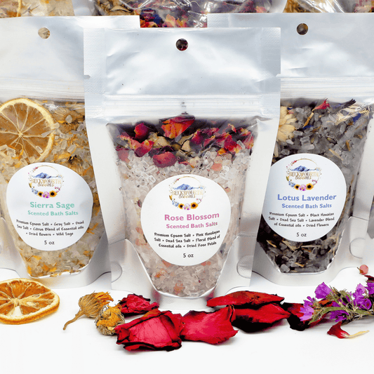 Bath Salts with Dried Flowers Choice of Scent