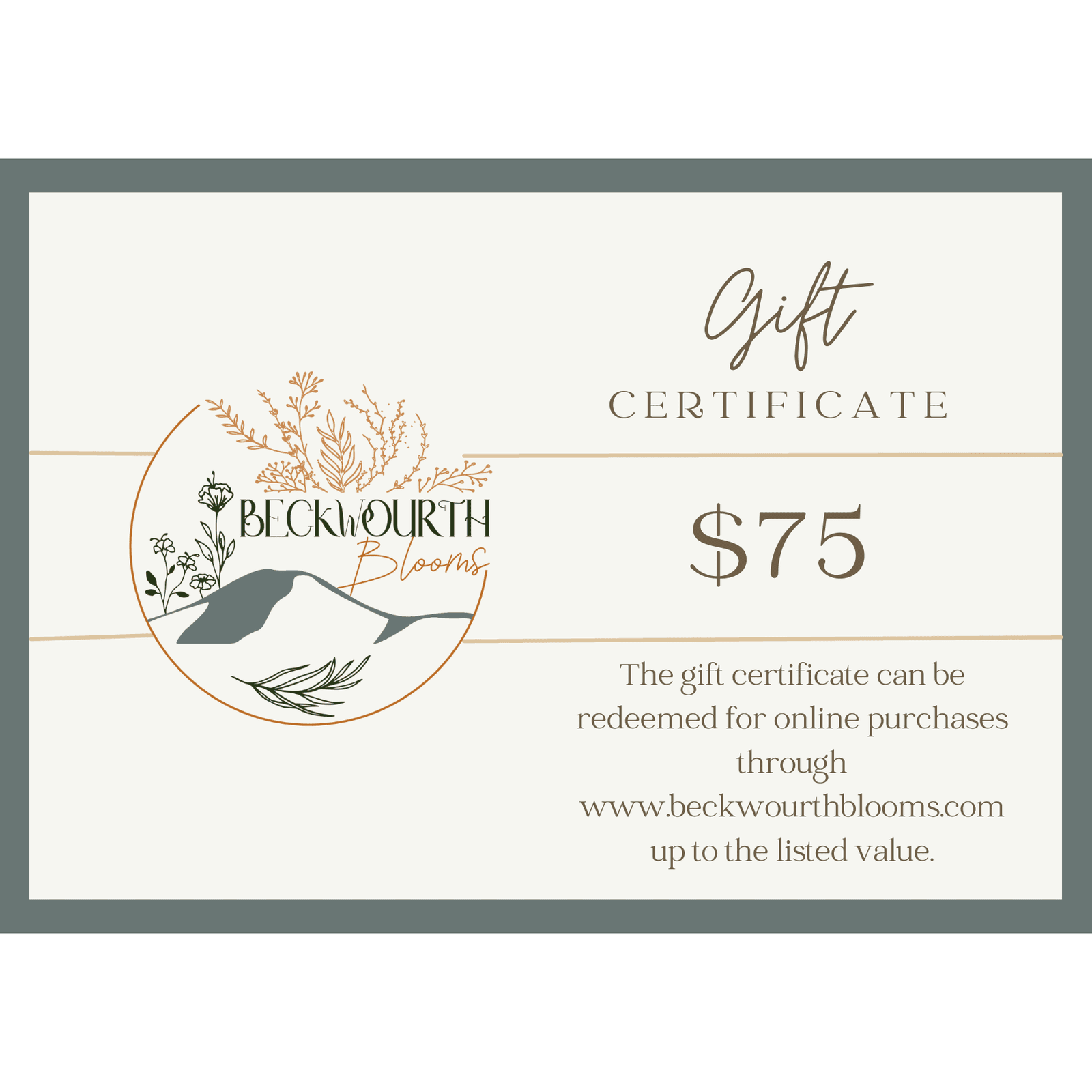 Beckwourth Blooms Gift Card