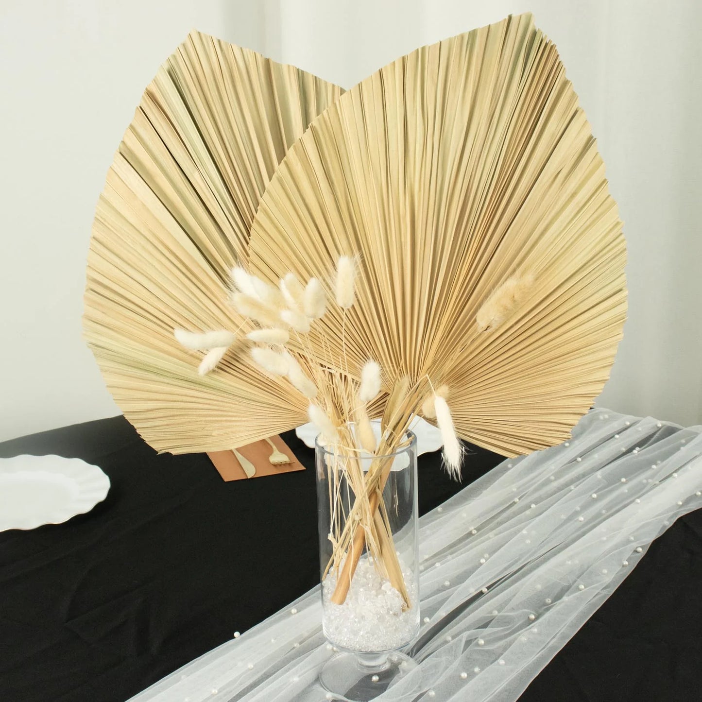 Natural Dried Palm Leaves - set of 3