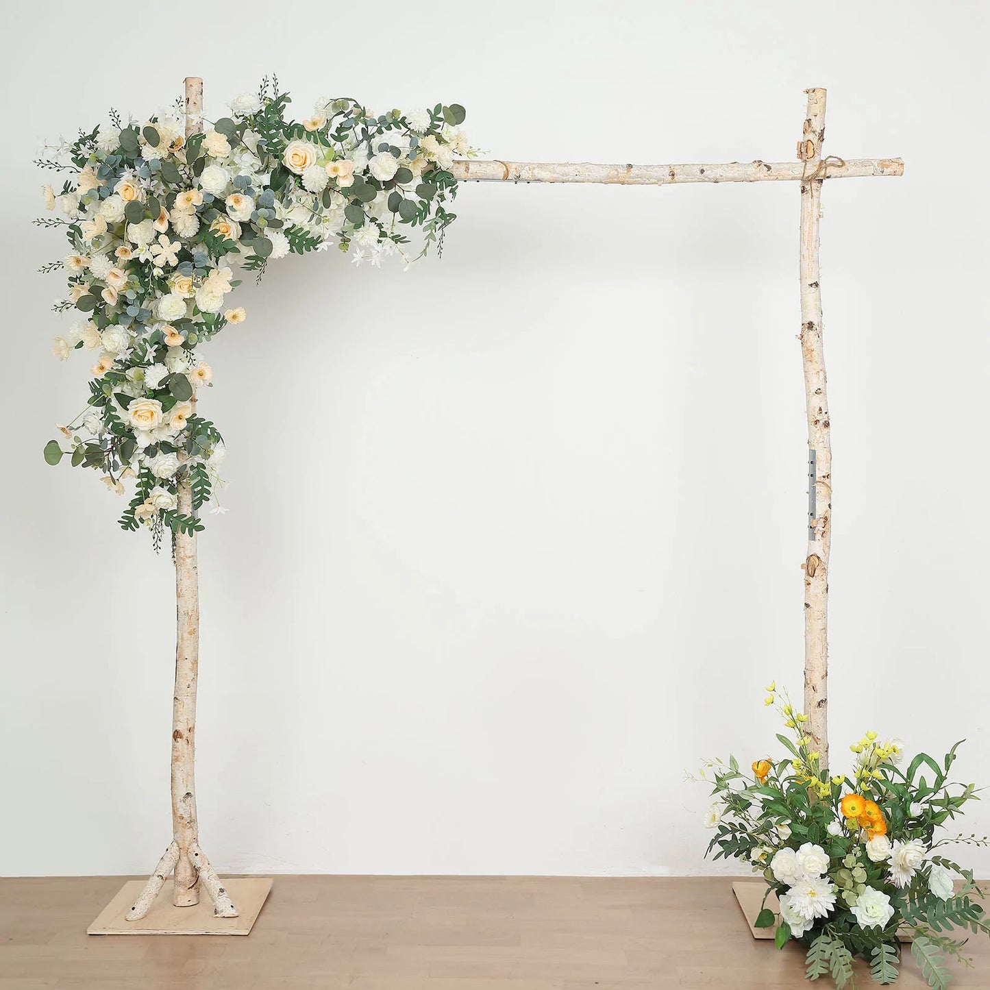 7.5ft Natural Birch Wood Square Wedding Arch