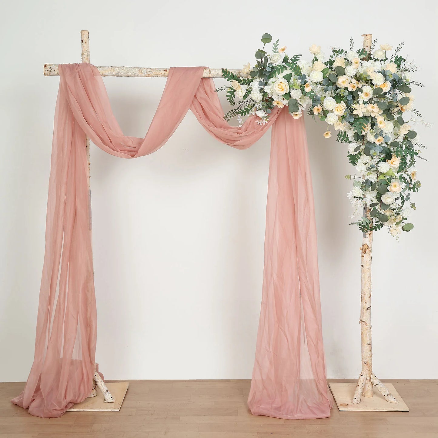 7.5ft Natural Birch Wood Square Wedding Arch