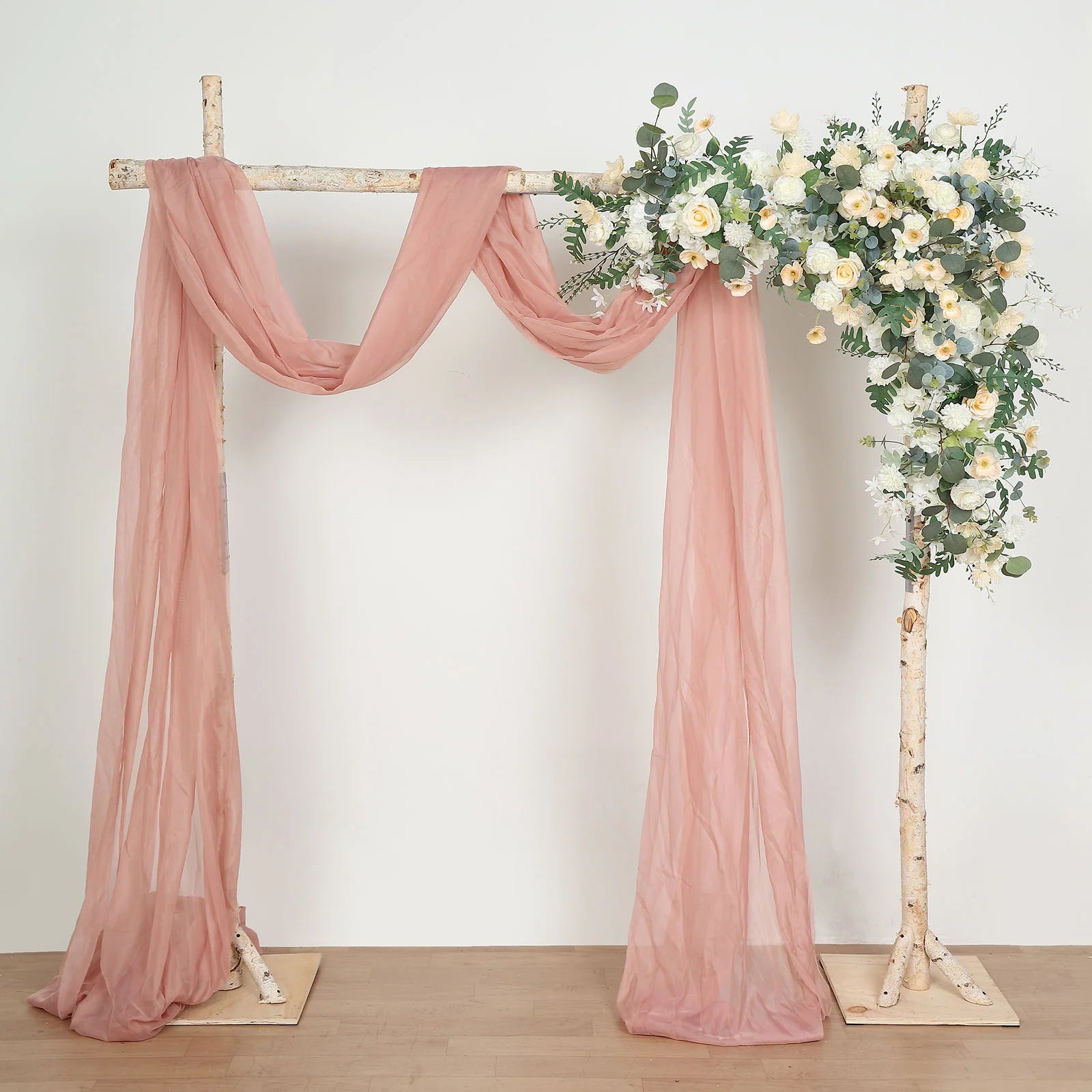7.5ft Natural Birch Wood Square Wedding Arch