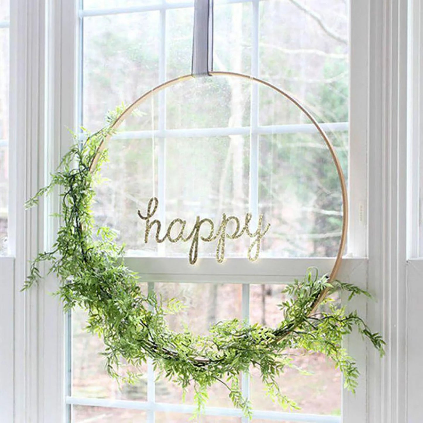 Heavy Duty Metal Hoop Wreath in Gold or Rose Gold varying sizes