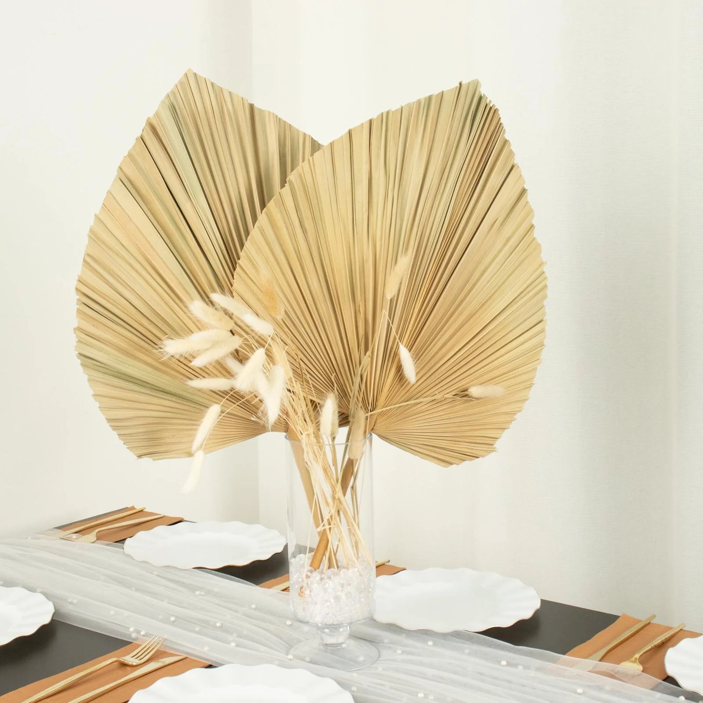 Natural Dried Palm Leaves - set of 3
