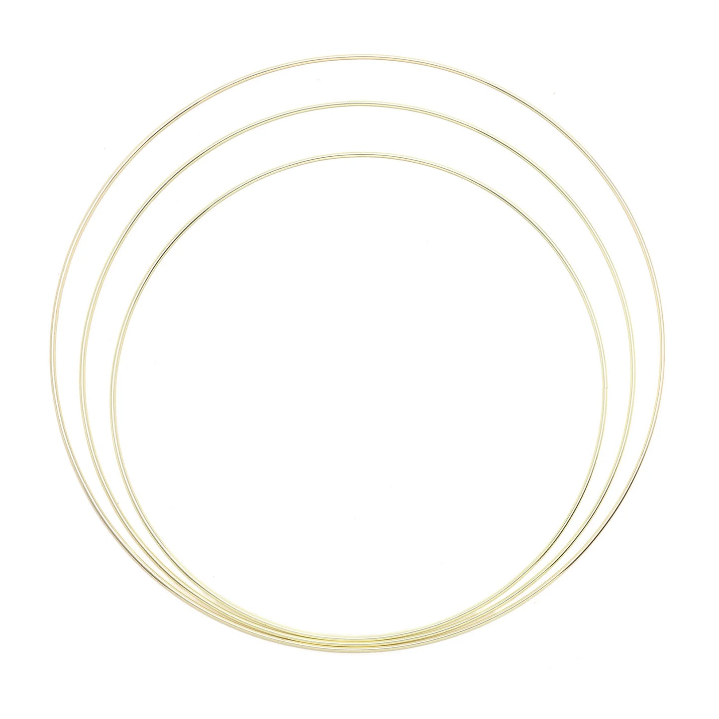 Set of 3 Gold Hoop Wreaths