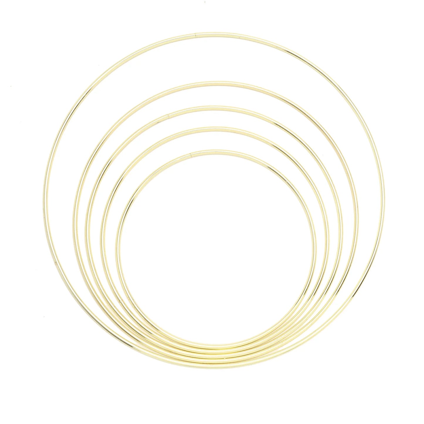 Set of 5 Gold Hoop Wreaths