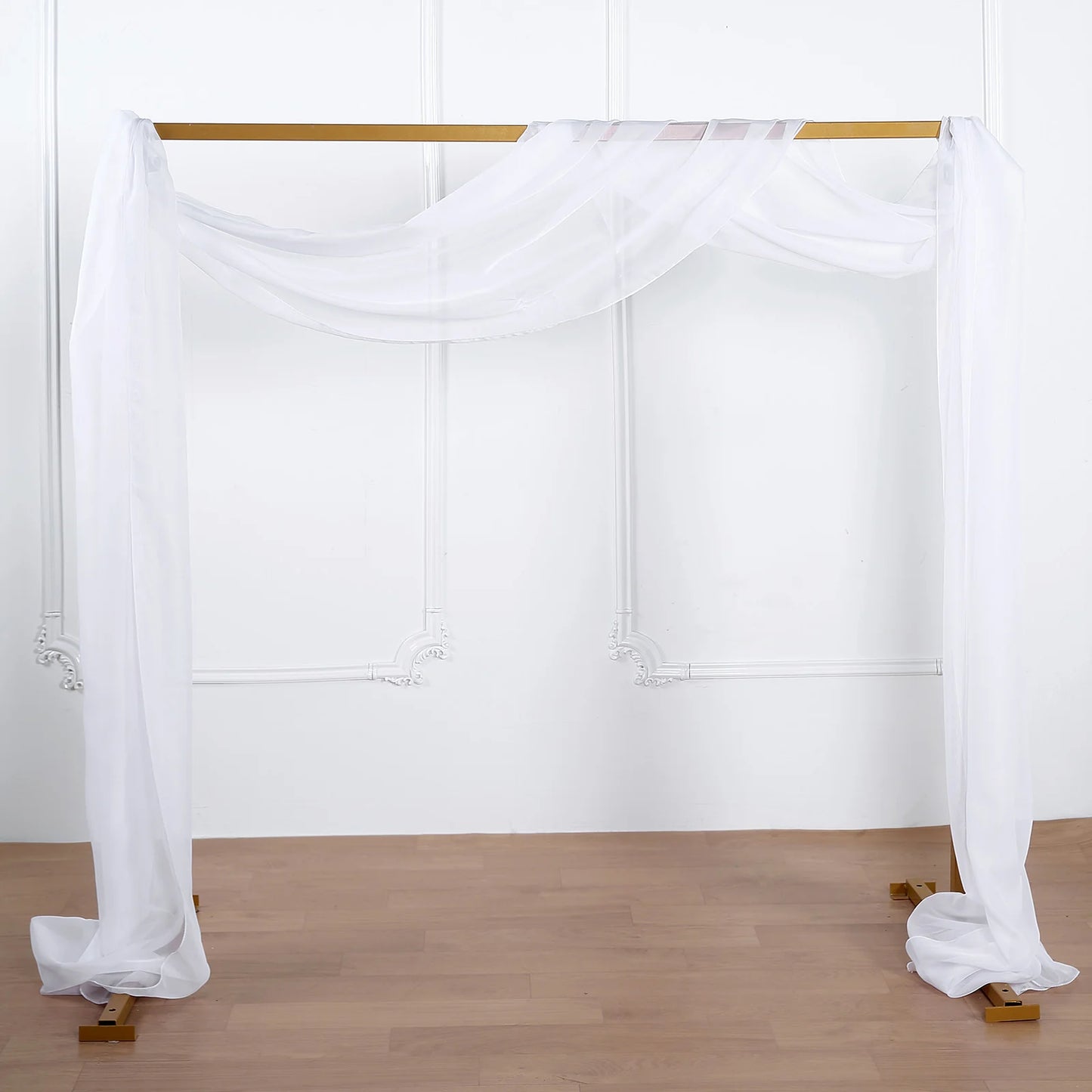 Drapery Fabric/ White Cloth for Wedding Arch, Window, Chuppah 18ft white