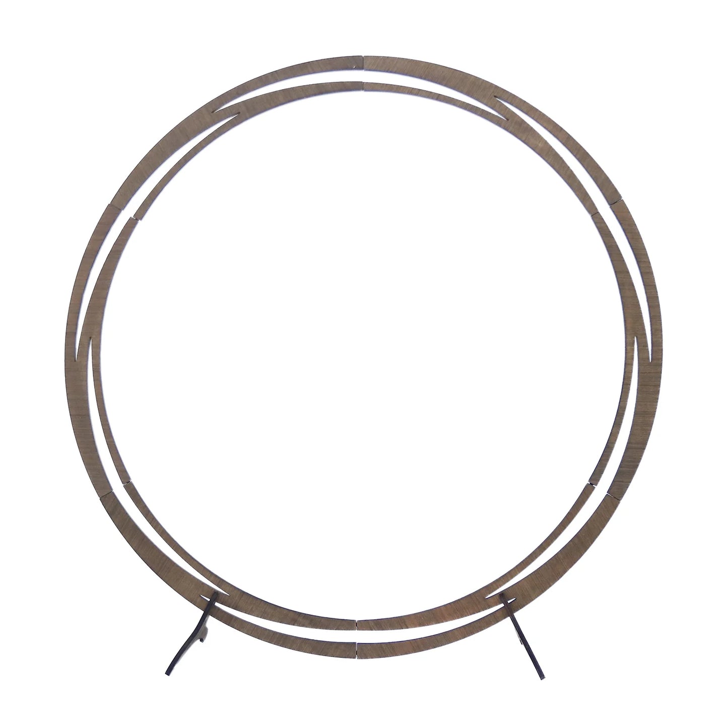 8ft Circular Wooden Wedding Arch Backdrop
