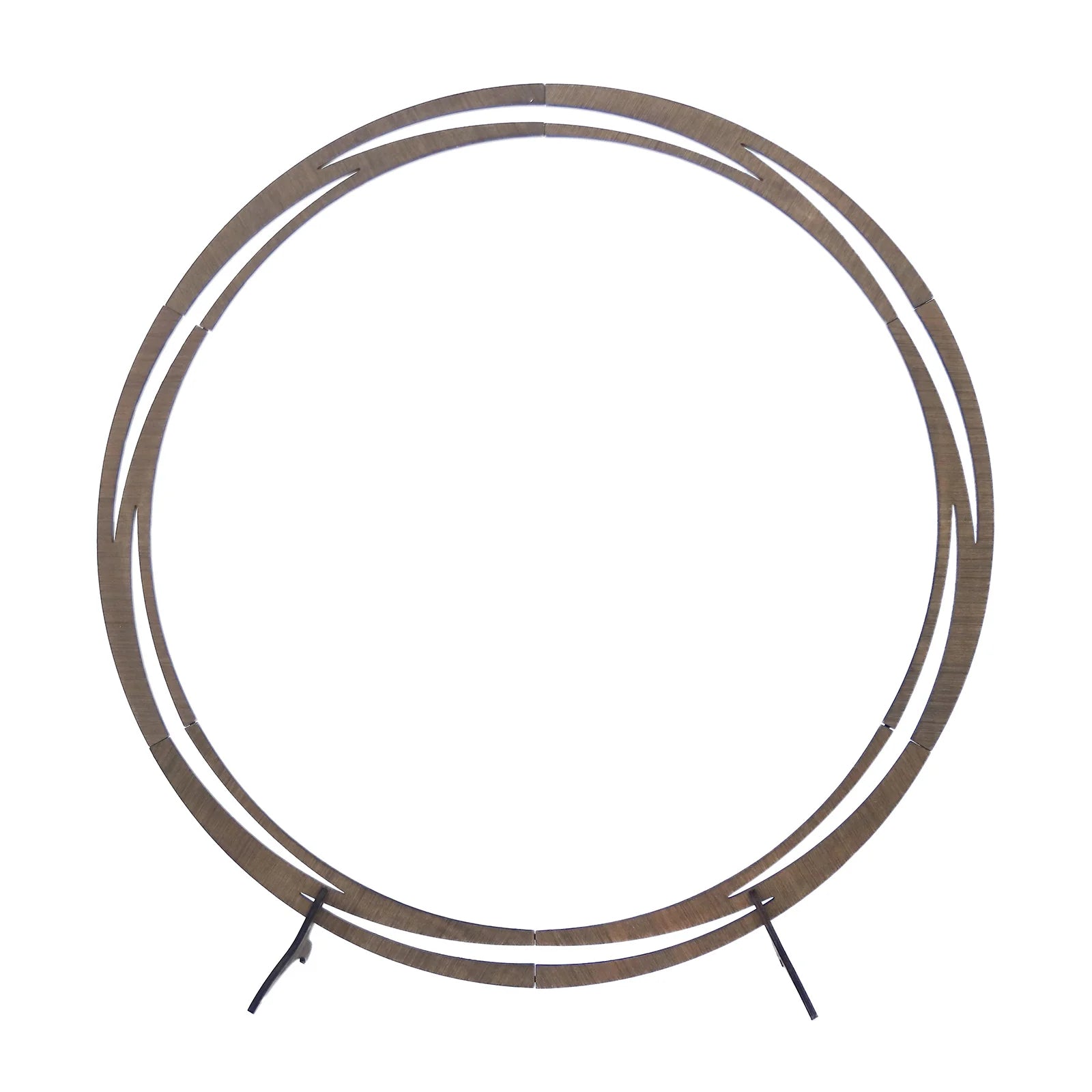 8ft Circular Wooden Wedding Arch Backdrop