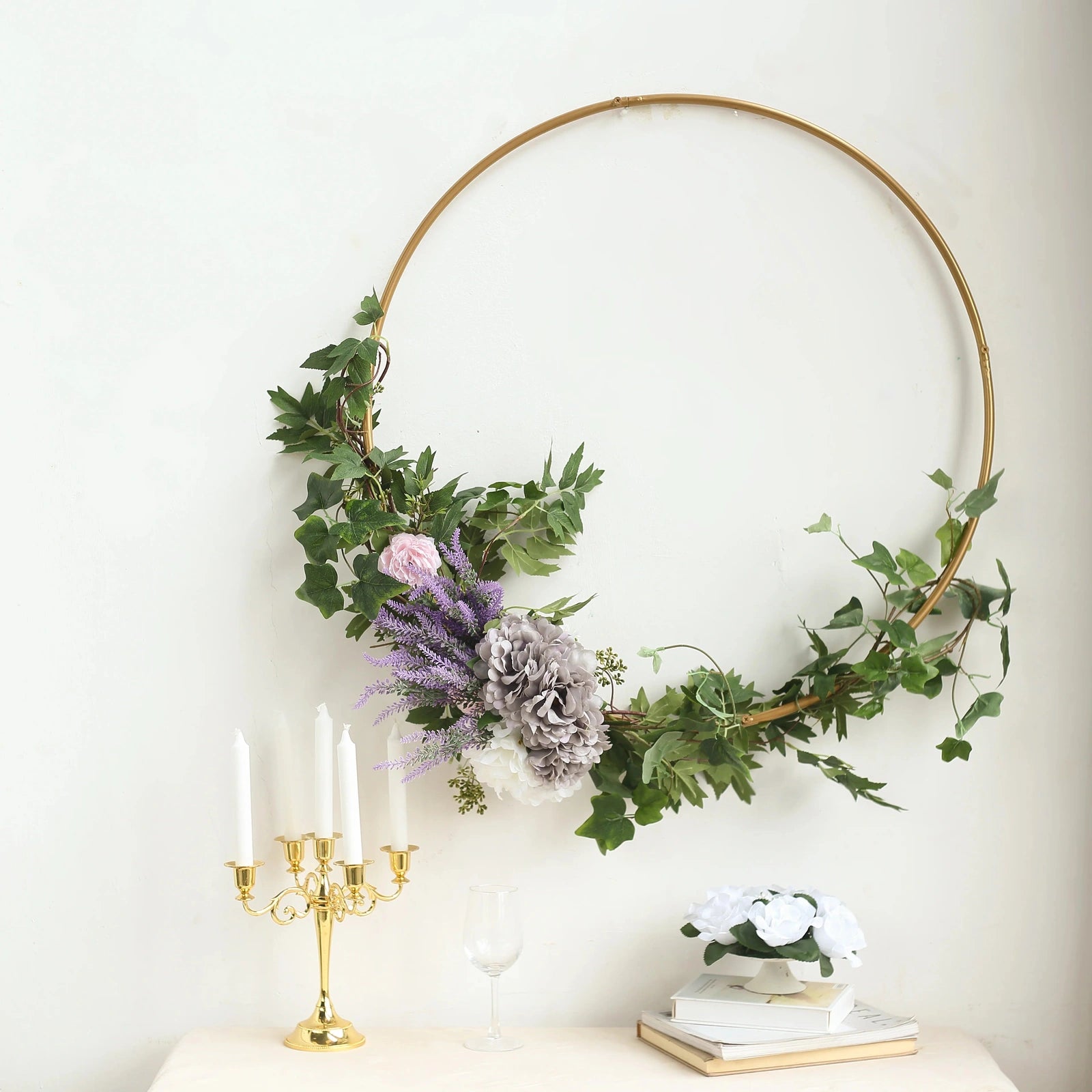 Metal hoop wreath discount